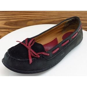 Brown's Landing Size‎ 8 Moccasin Black Leather Medium Slip On Women